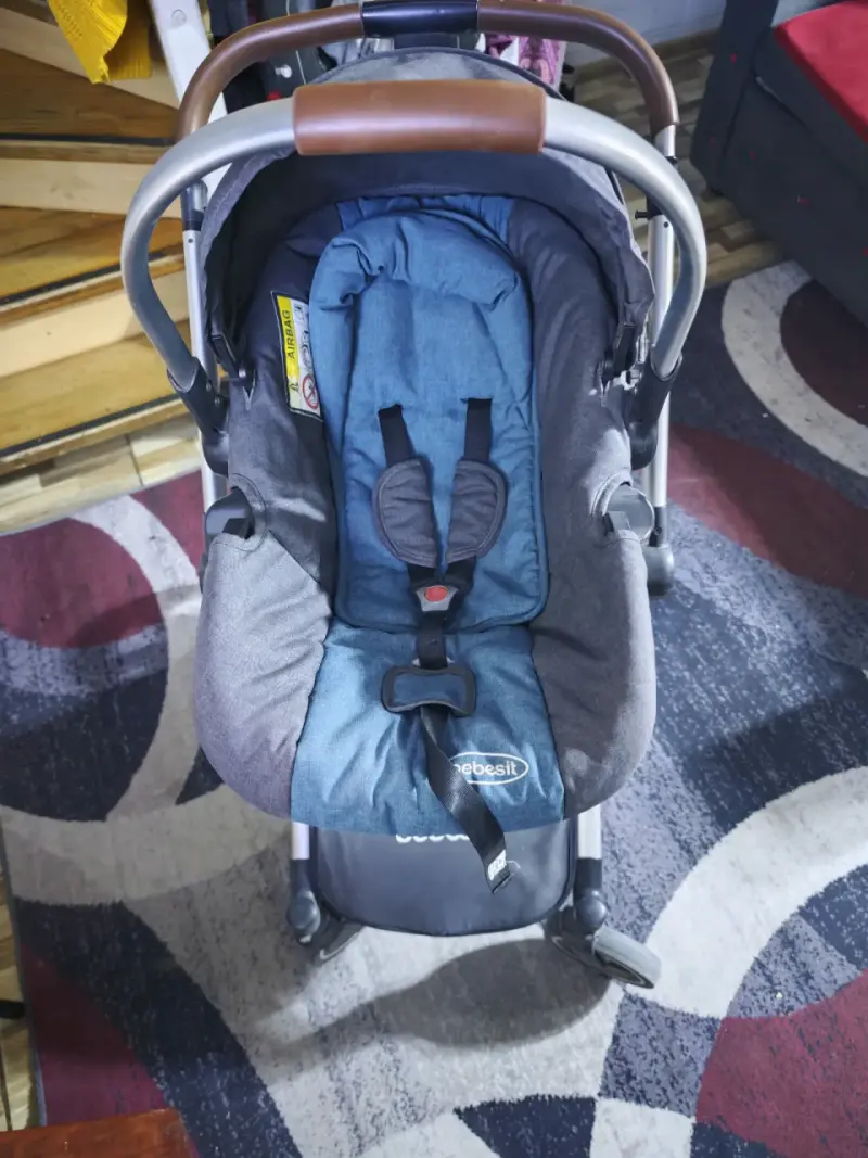 Coche de bebé Bebesit 360 azul y gris - 6