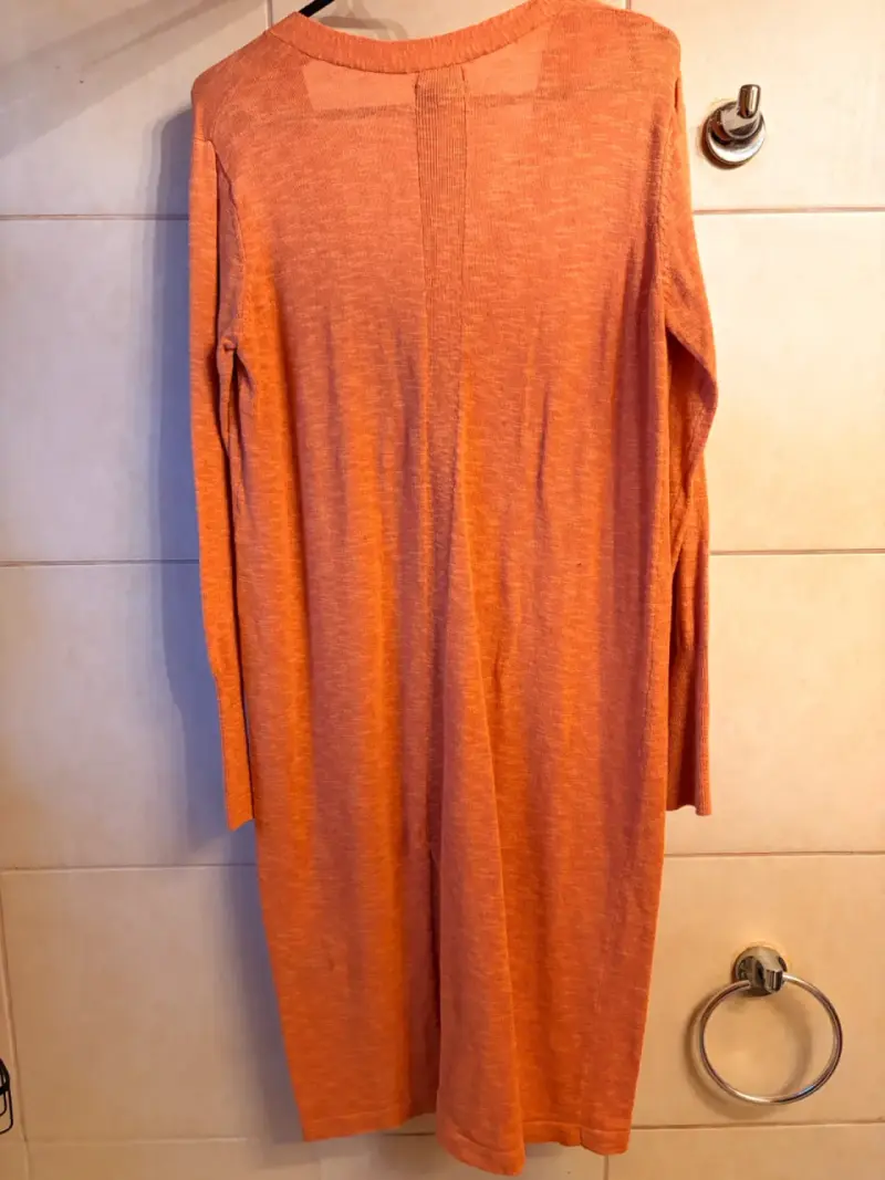 Cárdigan largo naranja Saville Row para mujer - 2