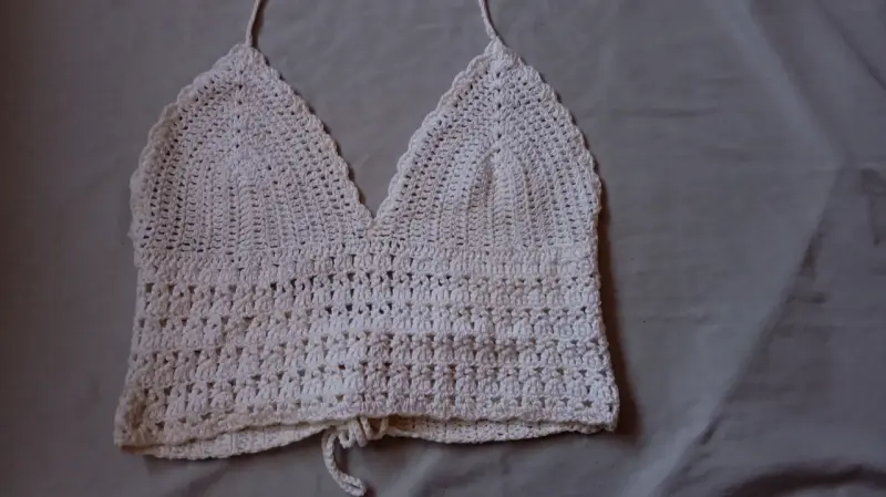 Top de crochet blanco - 1