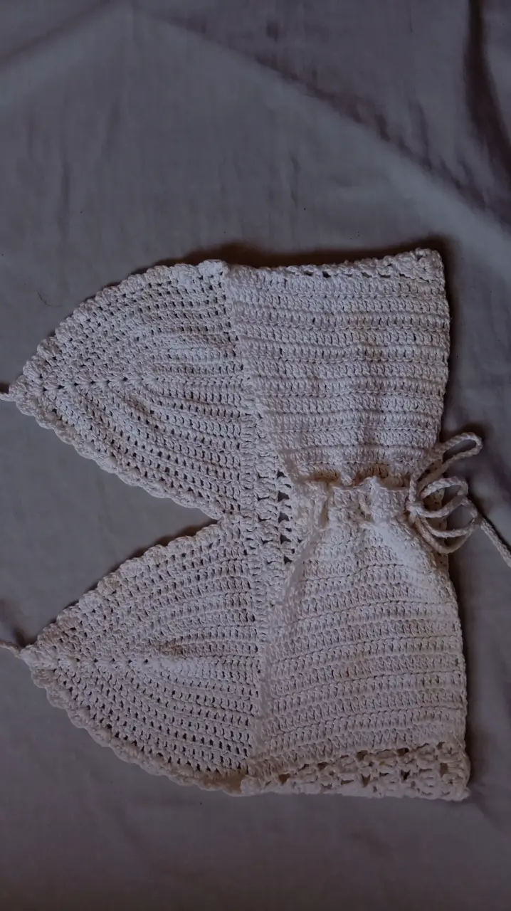 Top de crochet blanco - 2