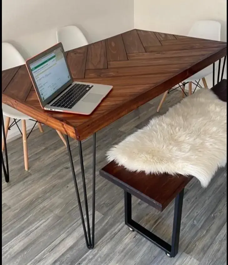 Comedor+mesa de centro de madera estilo industrial - 2