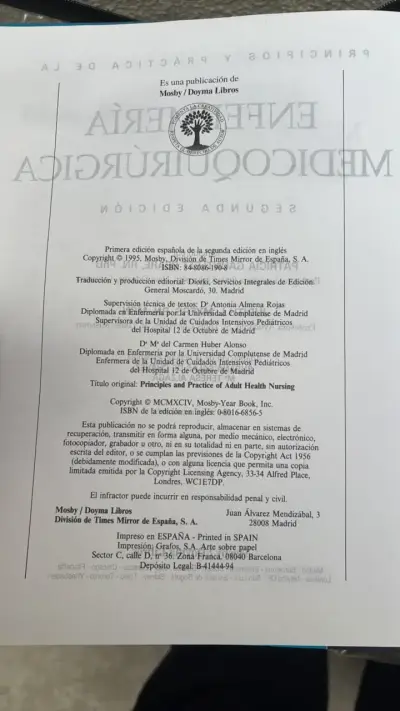 Libros Enfermería Medicoquirúrgica Segunda Edición - miniatura 2