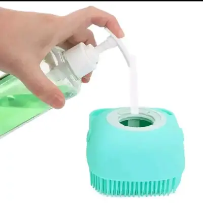 Cepillo de silicona para baño con dispensador - miniatura 2