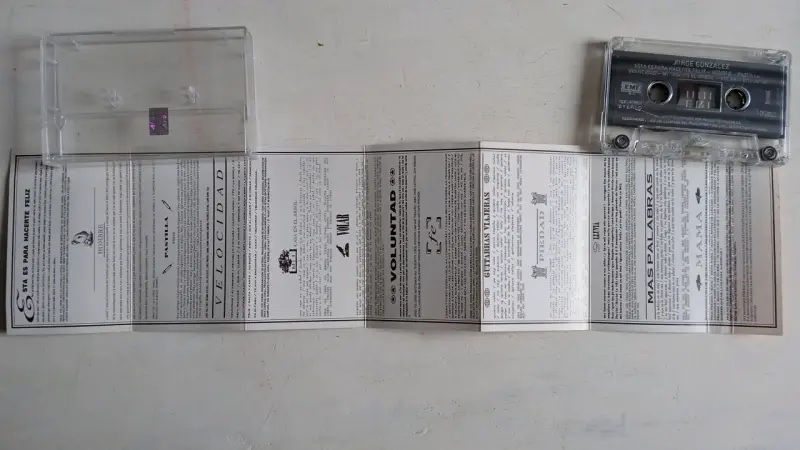 Cassette Jorge González - Álbum Solista 1993 - 4