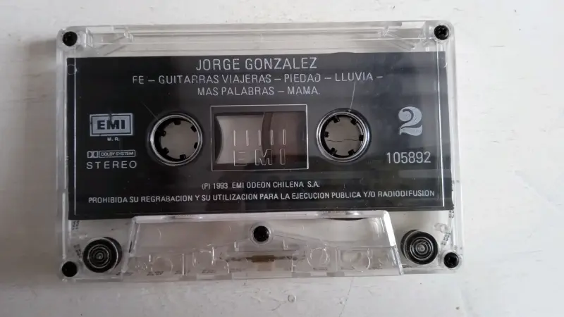 Cassette Jorge González - Álbum Solista 1993 - 6