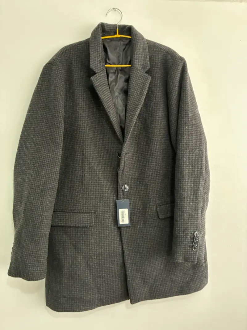 Blazer de lana para hombre New Man gris - 1