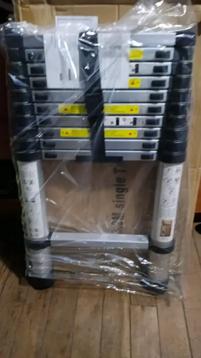 Escalera telescópica de aluminio 3.2M - miniatura 1