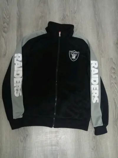 Conjunto deportivo Raiders NFL negro y gris - miniatura 1