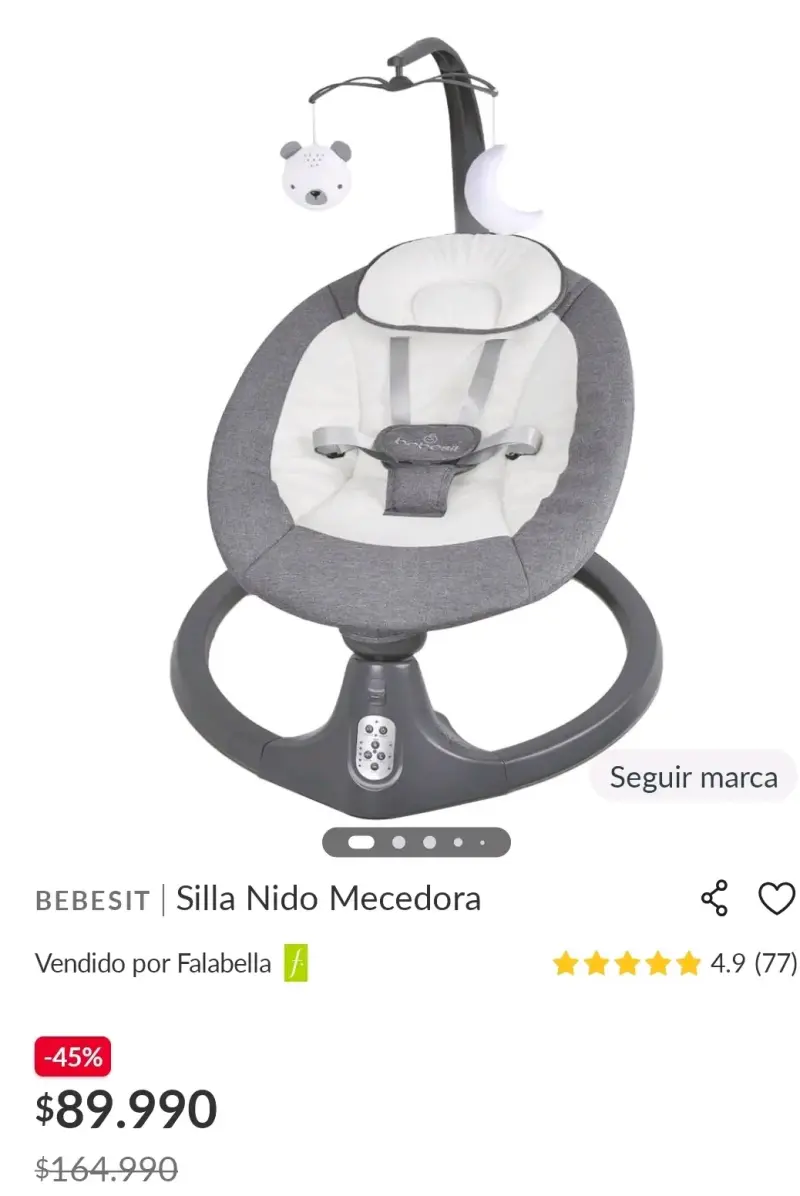Columpio para bebé con Bluetooth y control remoto - 2