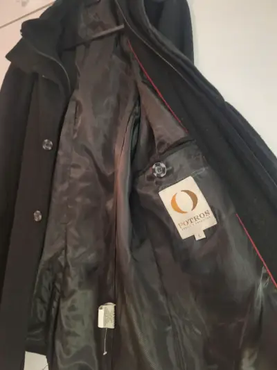 Abrigo negro de lana Potros talla L - miniatura 3