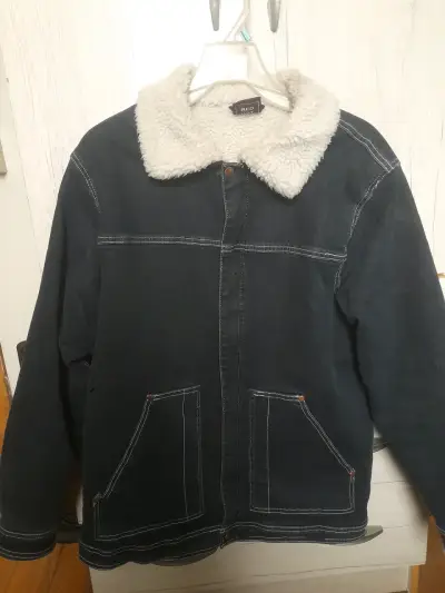 Chaqueta de mezclilla con forro de lana para hombre - miniatura 1