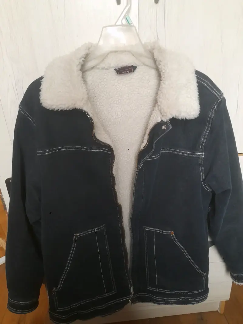 Chaqueta de mezclilla con forro de lana para hombre - 2