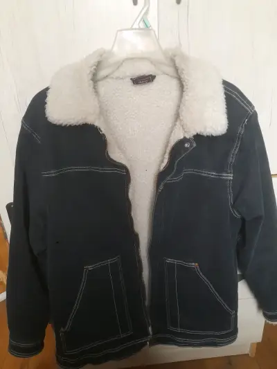 Chaqueta de mezclilla con forro de lana para hombre - miniatura 2