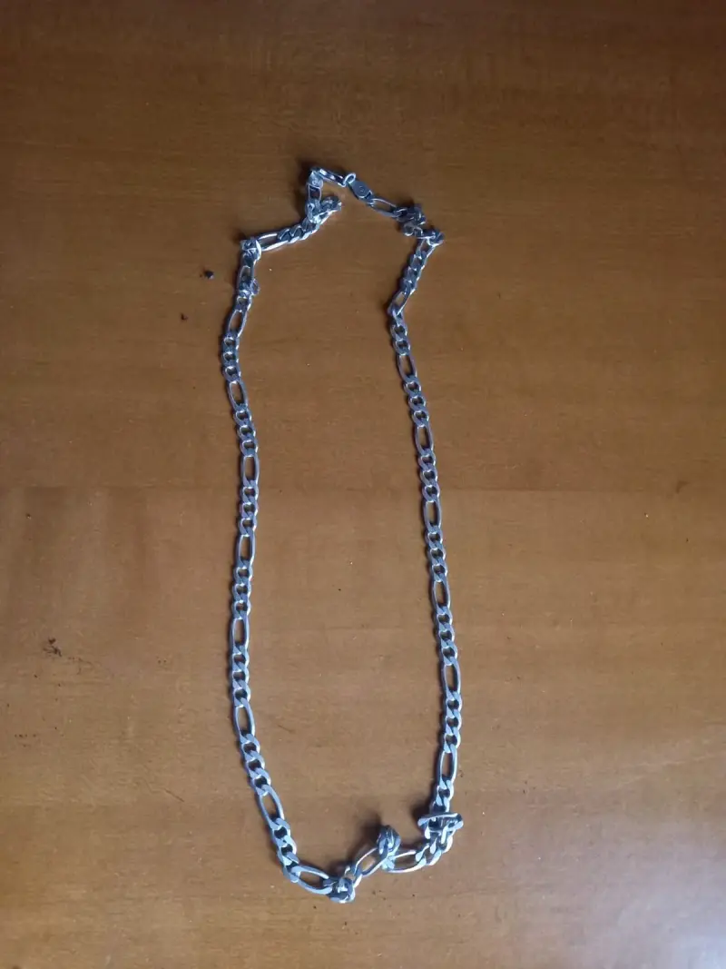 Cadena de plata estilo Figaro - 3