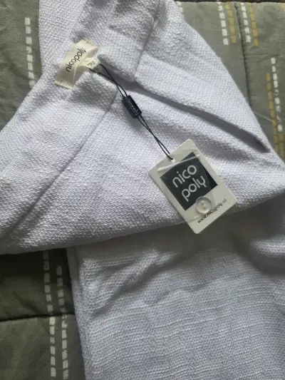 Pantalones de tela blanca Nicopoly para mujer - miniatura 1