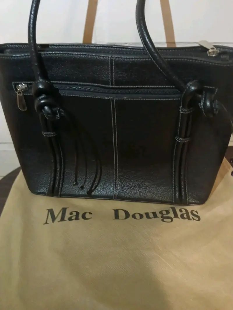 Bolso de cuero negro Mac Douglas elegante - 2