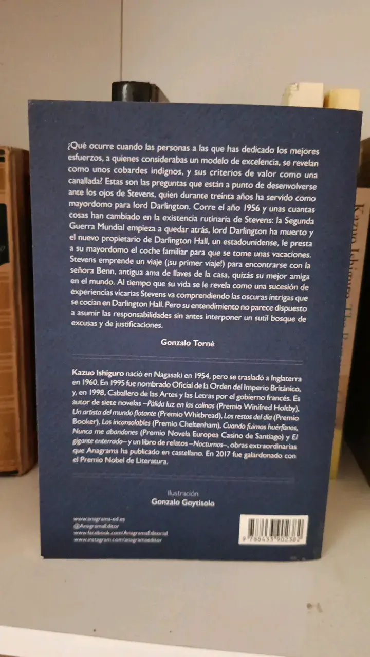 Libro 'Los restos del día' de Kazuo Ishiguro - 2