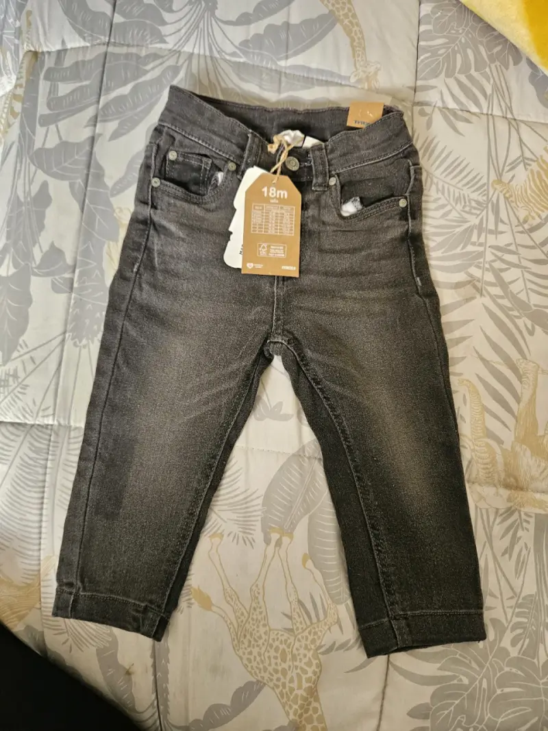 Pantalones de mezclilla para bebé talla 18 meses - 1