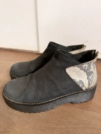 Botines de cuero negro Luau Shoes talla 40 - miniatura 4