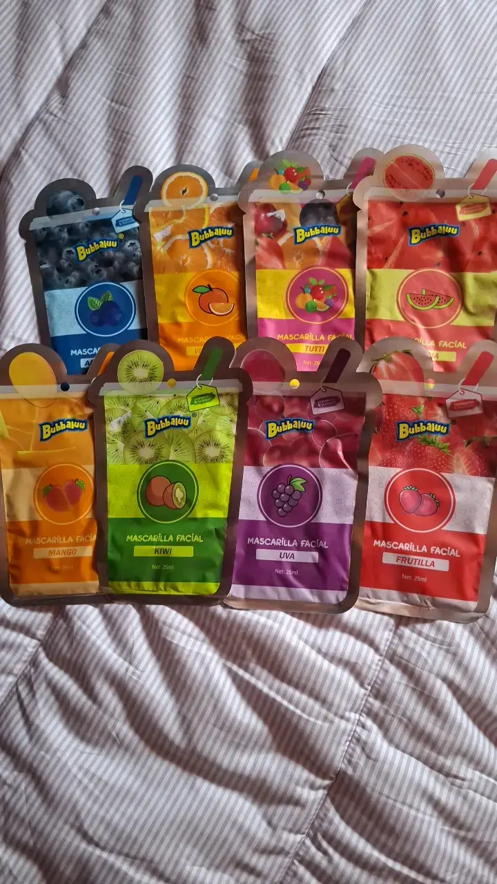 Set de mascarillas faciales frutales Bubbluuu