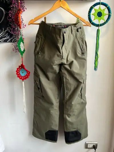 Pantalones de snowboard Maui Girl verde oliva 14 - miniatura 1