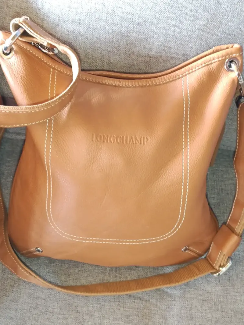 Bolso de cuero Longchamp marrón - 1