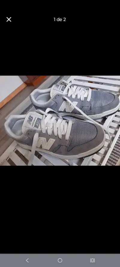 Zapatillas New Balance 480 Gris Talla 41.5 - miniatura 1