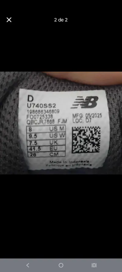 Zapatillas deportivas New Balance grises para hombre - miniatura 2