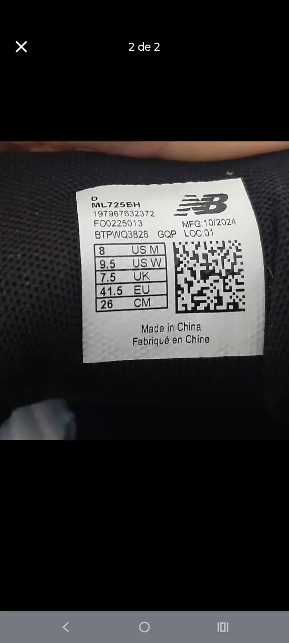 Zapatillas deportivas New Balance 725 plateadas - 2
