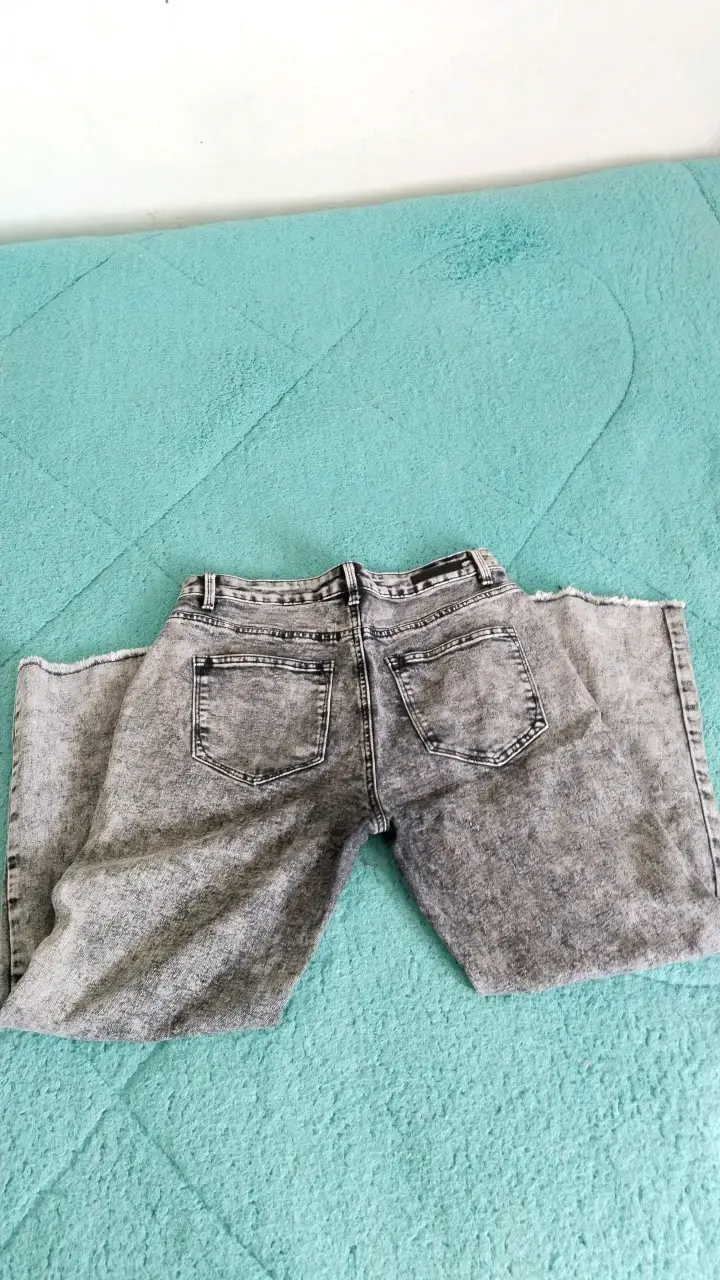 Jeans grises desgastados para mujer talla 40 - 2