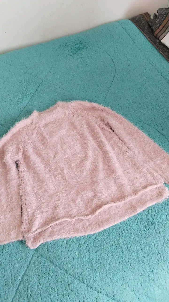 Suéter de lana rosa para niña Zara