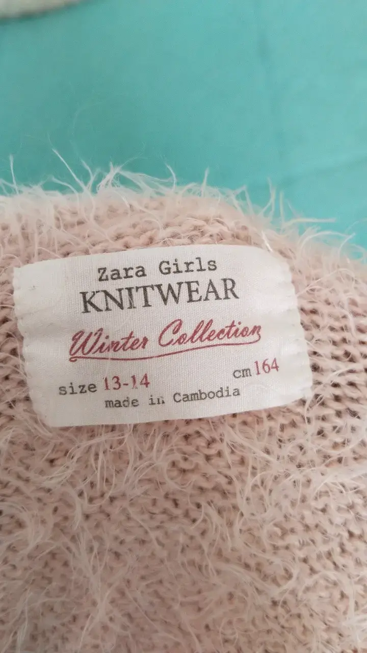 Suéter de lana rosa para niña Zara - 3