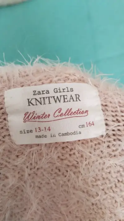 Suéter de lana rosa para niña Zara - miniatura 3
