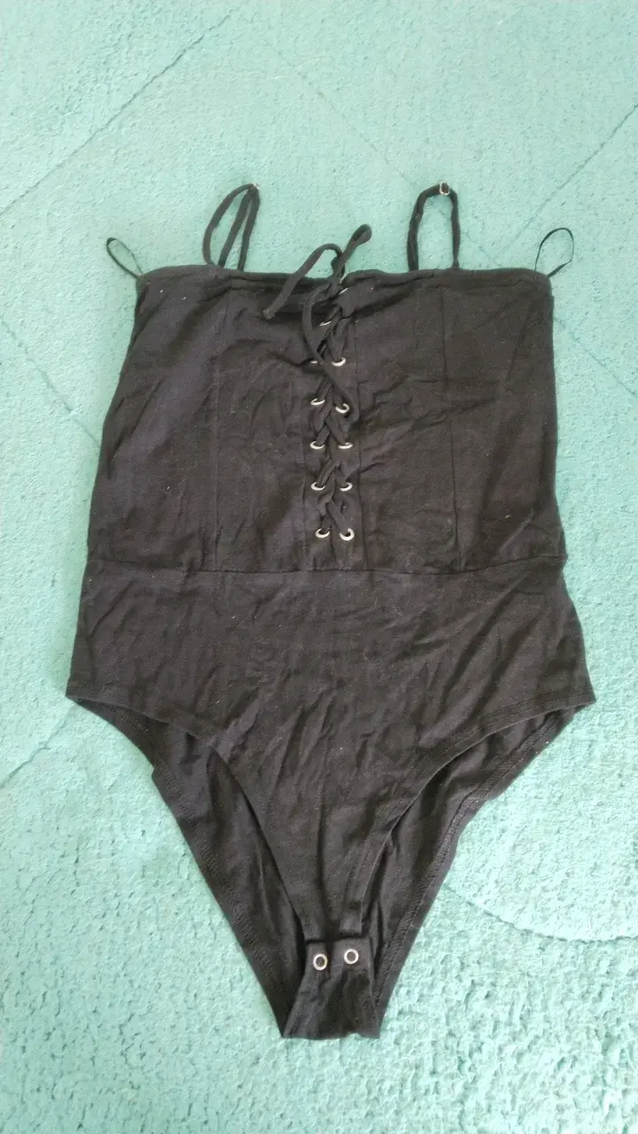 Body negro con cordones Fiorucci