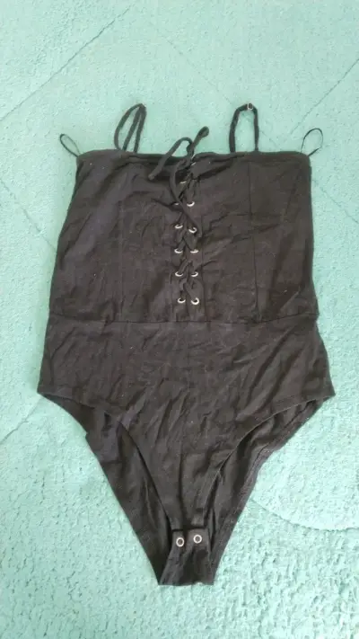 Body negro con cordones Fiorucci - miniatura 1