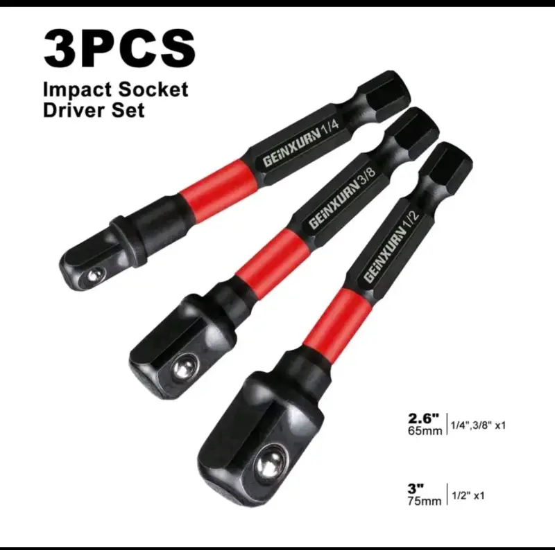 Set de adaptadores de impacto 3 piezas