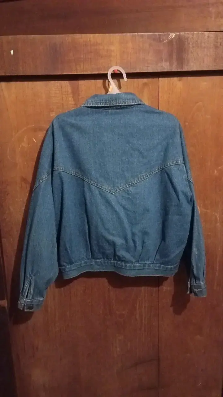 Chaqueta de mezclilla azul para mujer - 2