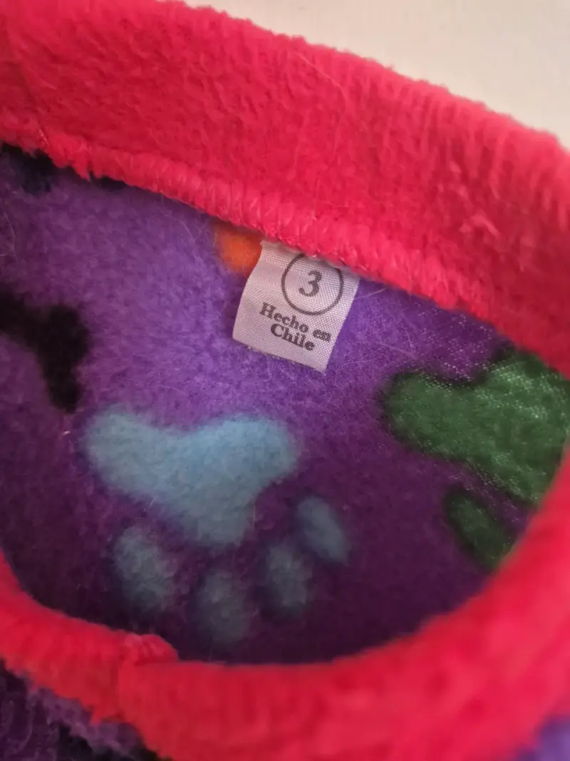 Abrigo polar para perro con diseño de huellas - 3