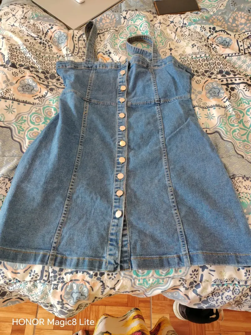 Chaqueta de mezclilla con mangas florales - 6