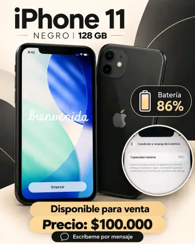 iPhone 11 Negro 128GB en Buen Estado - miniatura 1