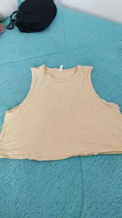 Polera sin mangas beige Sybilla talla M - miniatura 1