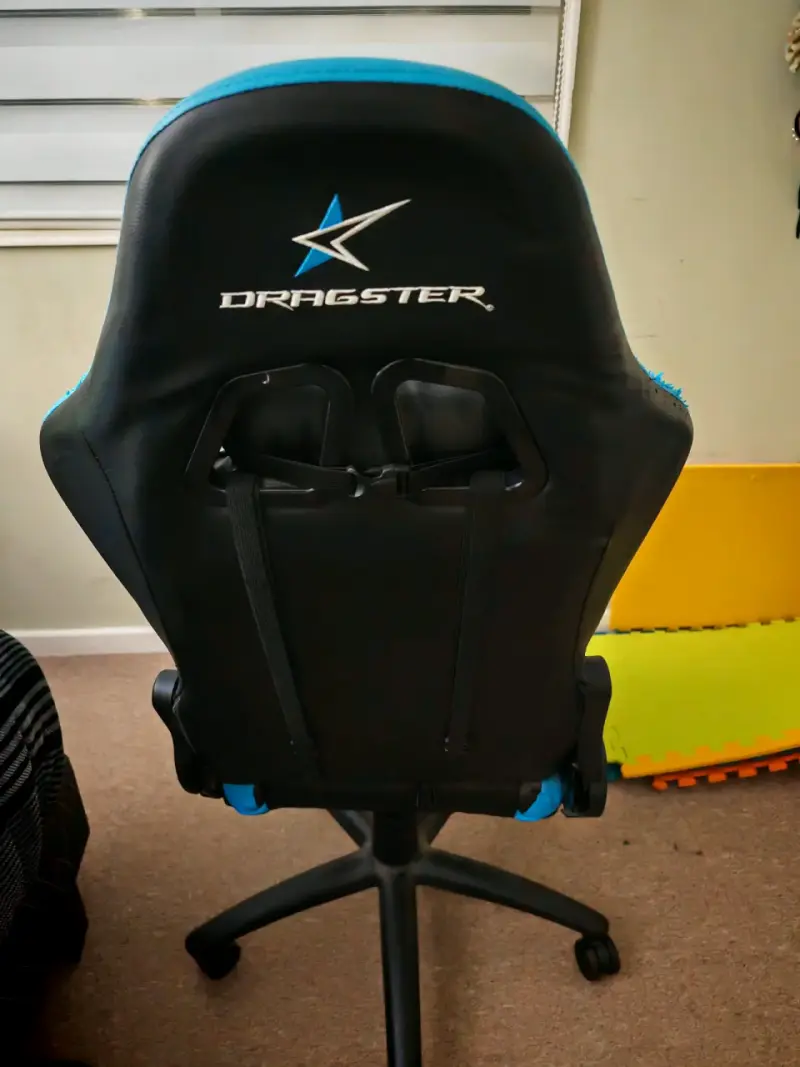 Silla Gamer Negra y Azul Ergonómica - 4