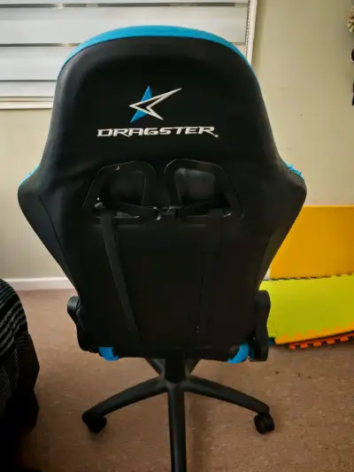 Silla Gamer Negra y Azul Ergonómica - miniatura 4