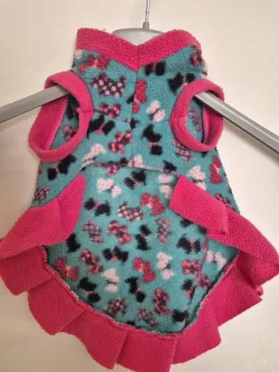 Abrigo polar para perro con diseño de moños - miniatura 2