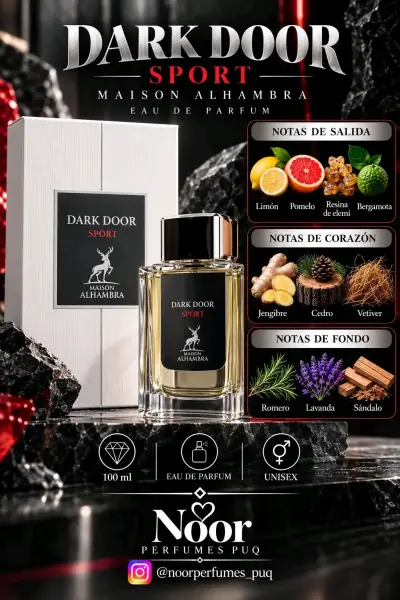Perfume Dark Door Sport Maison Alhambra 100ml - miniatura 1