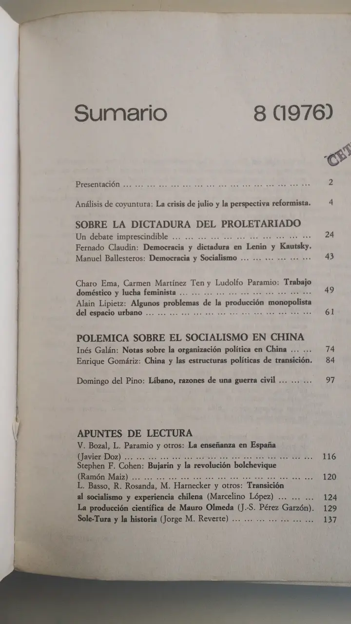 Revista Marxista Zona Abierta n°8 de 1976 - 4
