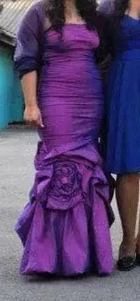 Vestido de fiesta largo morado elegante - 2