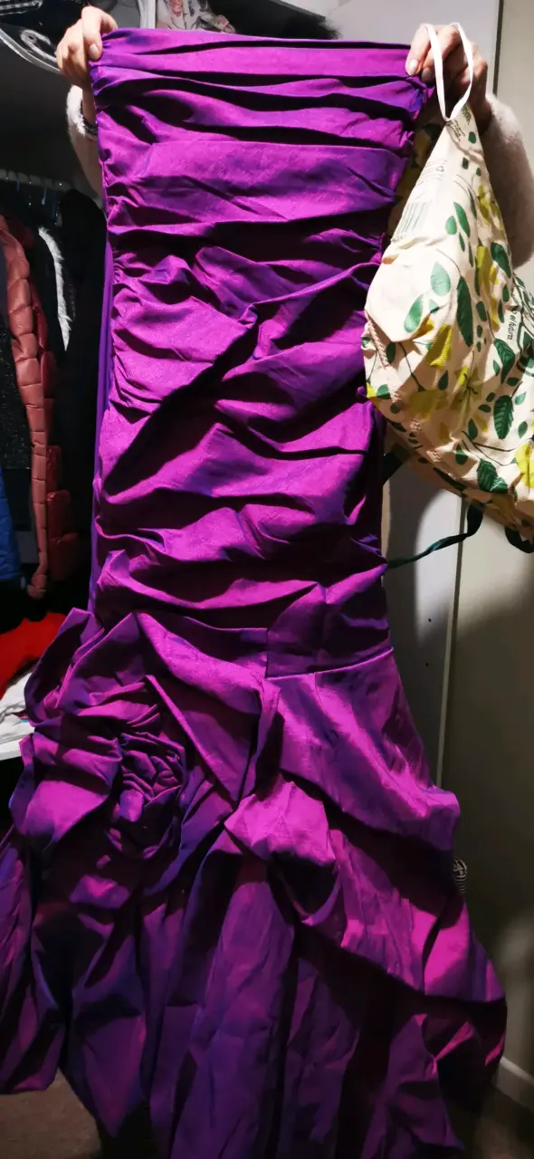 Vestido de fiesta largo morado elegante - 4