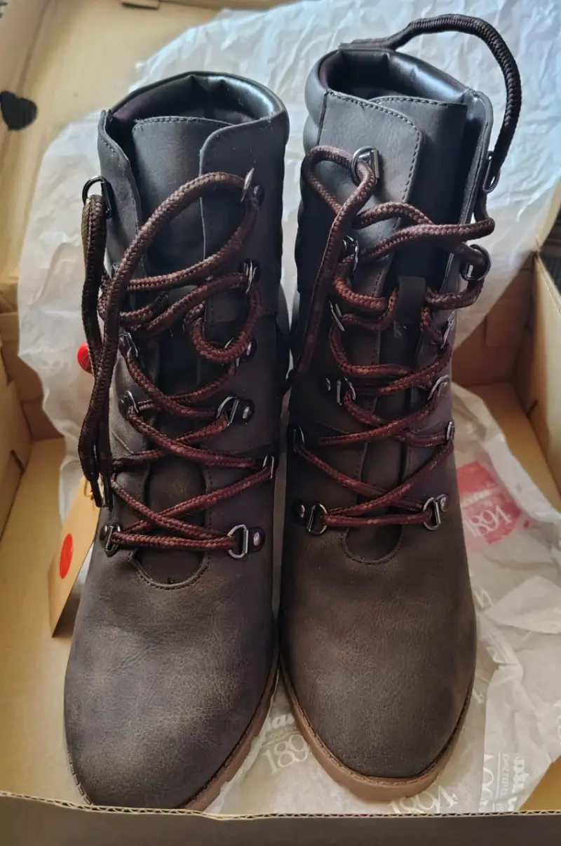 Botines de cuero marrón con tacón alto Bata - 2