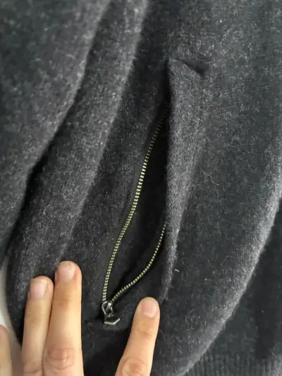 Chaleco de lana brooks Brothergris oscuro con cier - miniatura 3